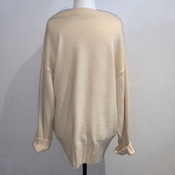 FREE  People Oversized Sweater in Ivory - Picture 9 of 16